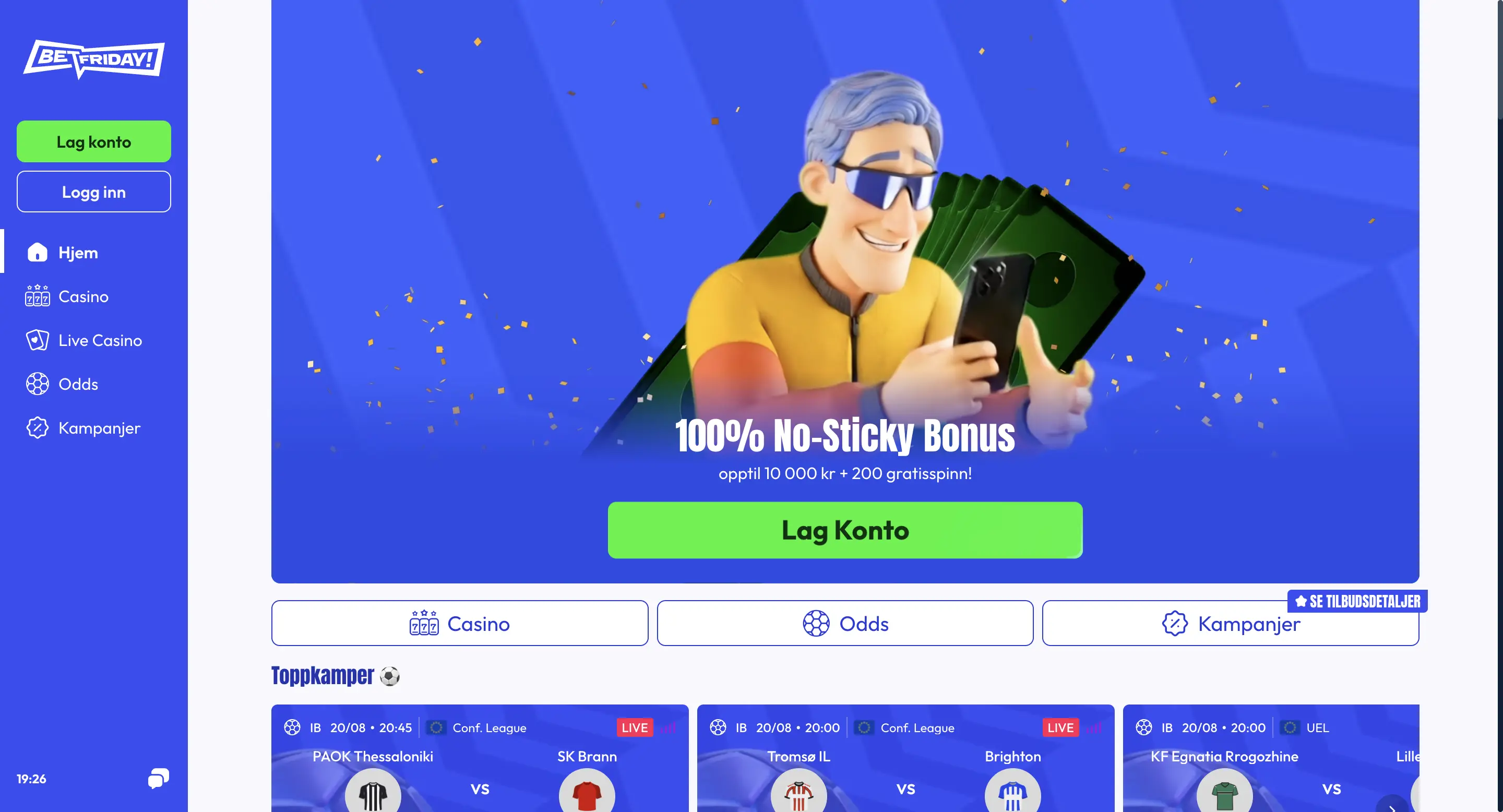 Skjermbilde av Betfriday Casino